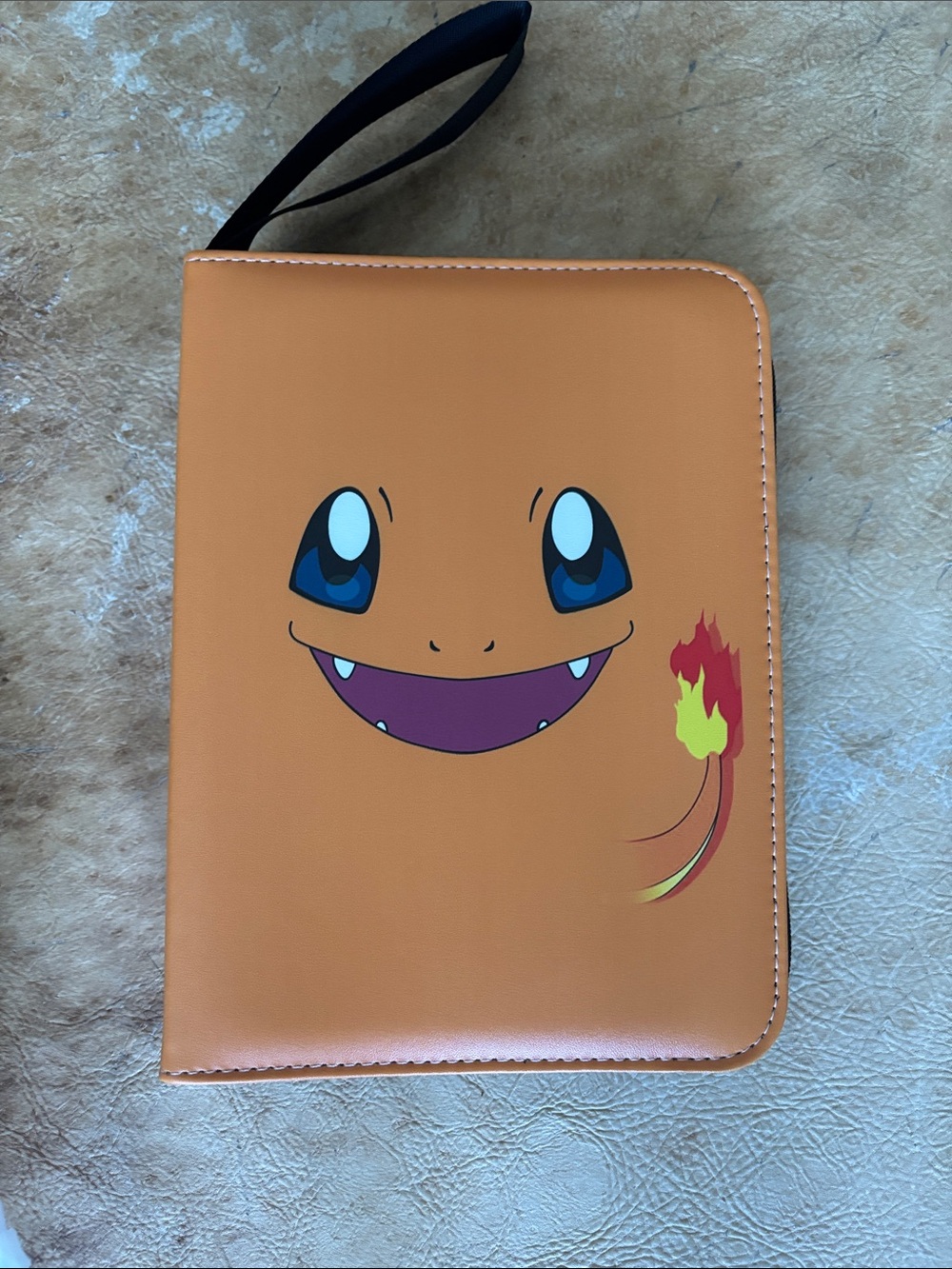 Pokemon Charmander Zip Card Binder Orange.